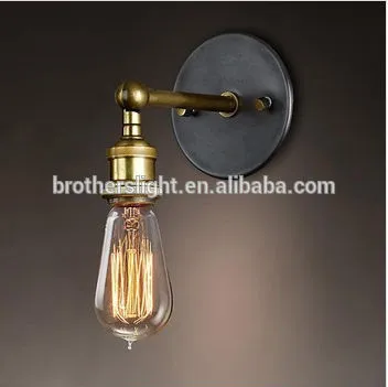 2015 Most popular Meterial copper antique lampshade wall lamp for Edison Bulb