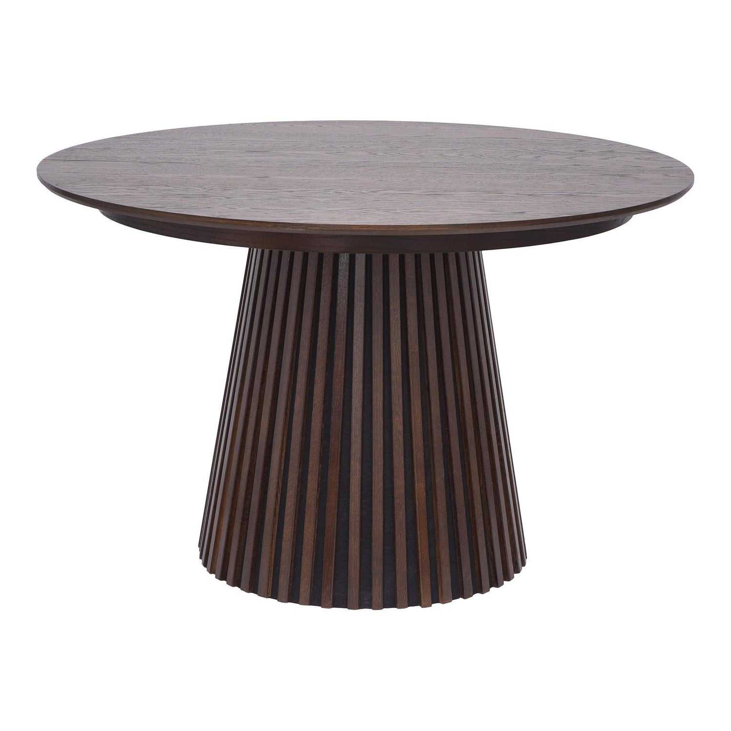 round extendable wooden dining table