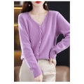 All wool knit coat for women