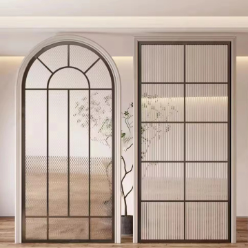 Modern Aluminum French Style Swing Door for Bedroom Interior Glass Decoration