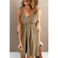 Womens Casual Sleeveless Button Down Dresses