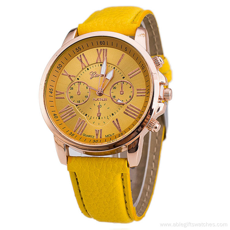 New Arrival Noble Ladies Leather Wrist Watch