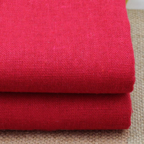 100*140cm red fabric cotton linen textile for clothing dress natural linen