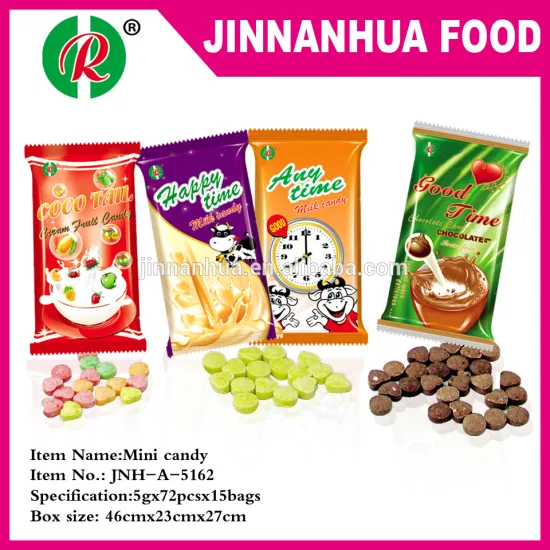 mini fruity milk chocolate flavor tablet candy