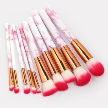 Hot 10 pcs/Set Marbling Makeup Brush Eye Shadow Women Makeup Brush Foundation Brush Contouring Brush Makeup Tools Sets TSLM1