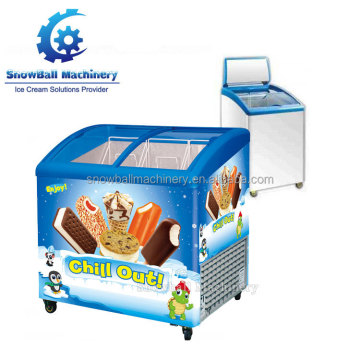20L to 600L Supermarket Display Showcase Ice Cream Refrigerator