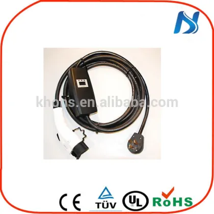 Portable ev charging station 16A 32A ev portable charger with sae j1772 ev charging connectors