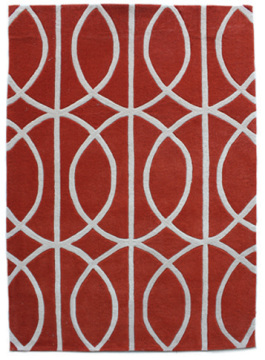 Hand Tufted Carpet with Geometry Design