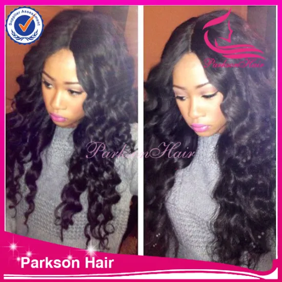 6A grade middle part natural hairline human hair water wave for black women 8-26inch cheap brazilian lace front wigs