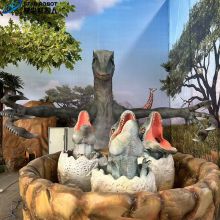 Permainan lemparan bola bermain bola dengan velociraptor