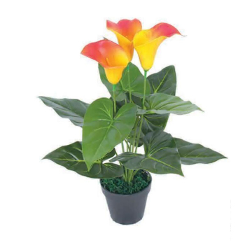 Linwoo JS2236 Artificial Bonsai Tree with Calla Lily for Home Decoration