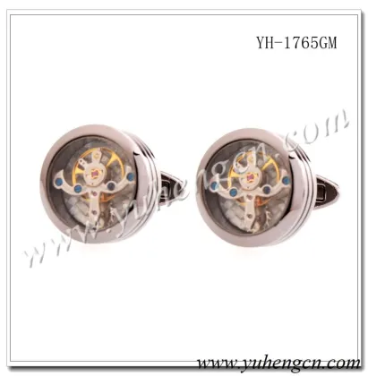 YH-1765GM Novelty Watch Tourbillon Cufflinks