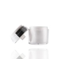 Silver acrylic cosmetic plastic packaging airless press jar