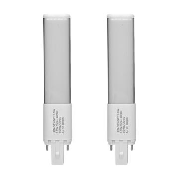 6W G23 LED PL Lamp - Compatible Ballast 2 Pin LED Bulb Tandem 2 Pcs CFL Replacement