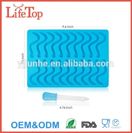 20 Cavity Mini Gummy Worm Mould Jelly Mold