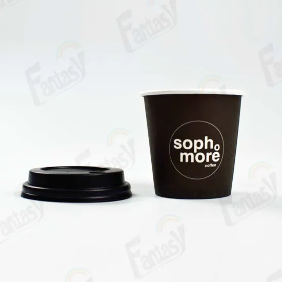 12oz Custom Single Wall Paper Cups with Lids