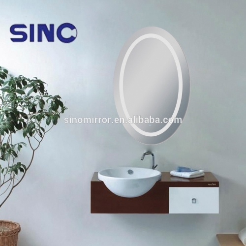 cheap oval wall mirror with LED light