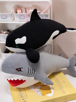 Light-up Ocean Series Shark Plush Toy: Shark Pillow Doll & Gift for Oceanarium Fans