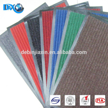 DBJX thin doormat carpet with double striped pvc backing