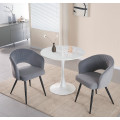 Silla de comedor de ensamblaje fácil contemporáneo en gris claro