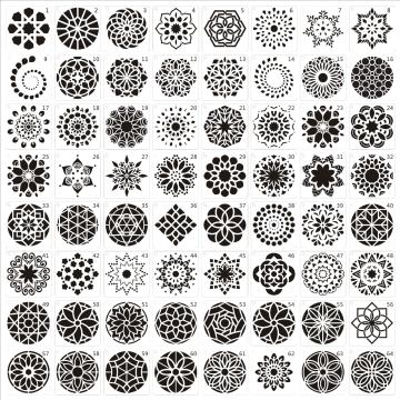 DIY Mandala Stencils, Dotting Tools, and Art Supplies for Mandala Stencil Painting