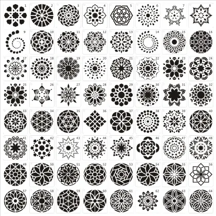 Mandala Stencils and Tools Kit: Coloring, Dotting, and Painting Supplies for Artistic Expression