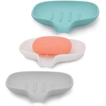 Prato de sabão de silicone personalizado com dreno