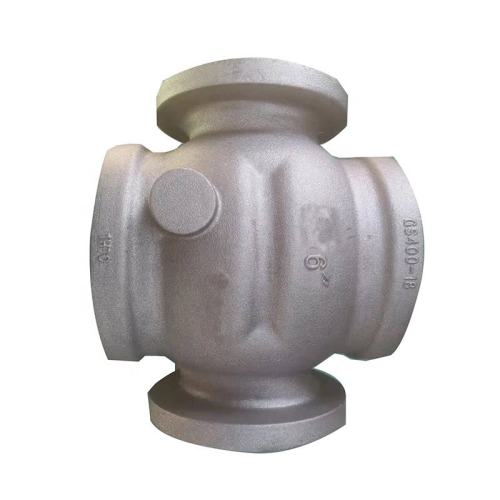 Customized casting ductile iron sand mold four-way valve