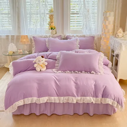 Purple Grape Lace Pure Color quilt