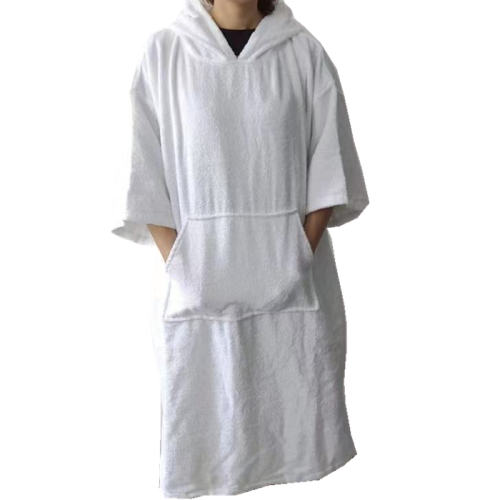 Women change dry robe beach cotton poncho