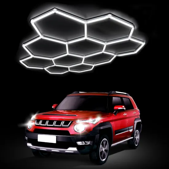 Super Bright Hexagon LED Garage Lights for Basements, Warehouses, and Gyms