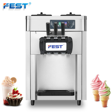 FEST Professional Commercial Automatic Ice Cream Machine Maker 3 Flavor Soft Serve Ice Cream Machine