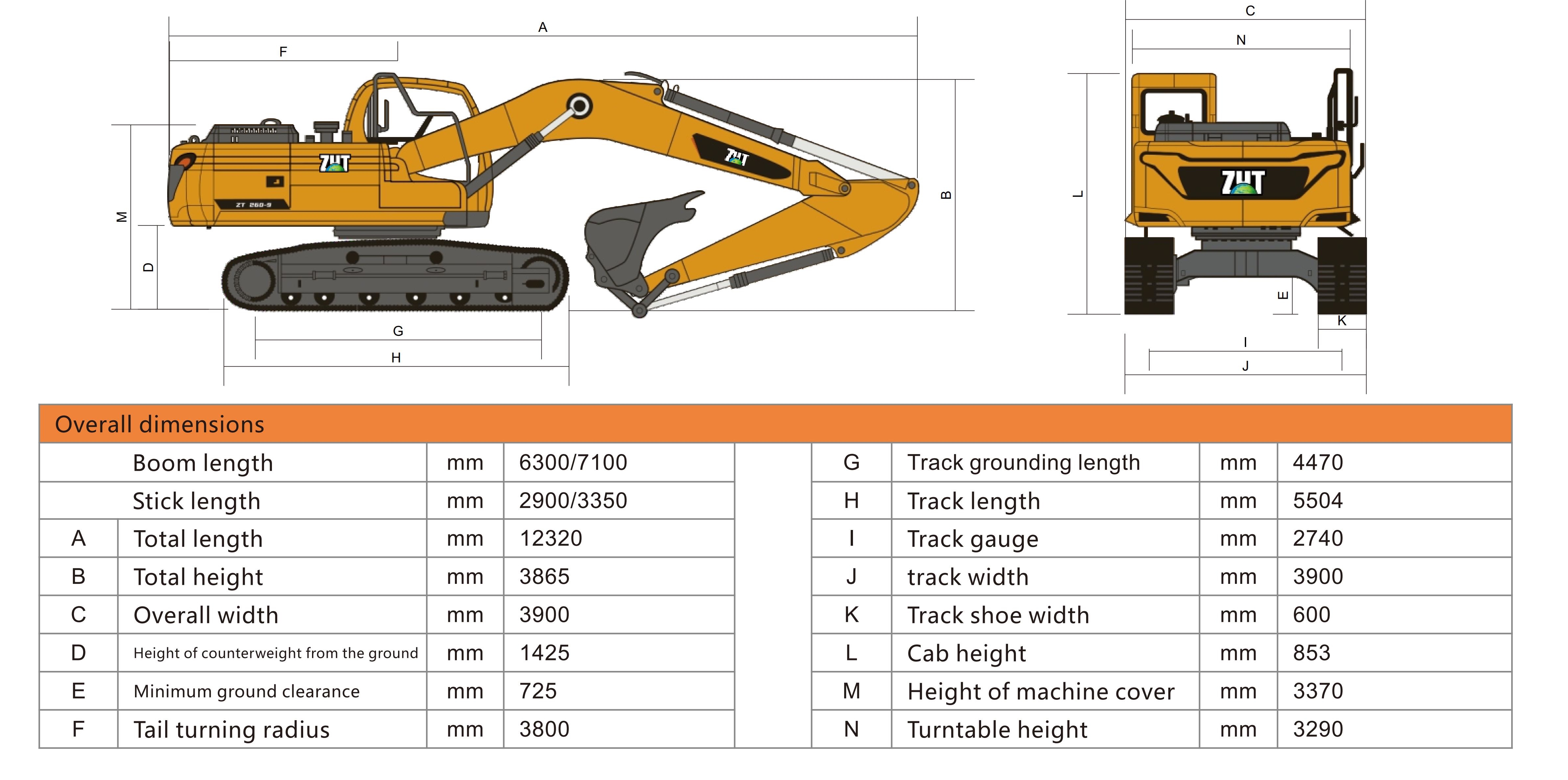 ZUT 50 Ton Heavy Crawler Excavator for sale (