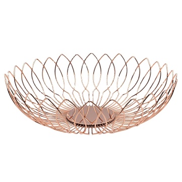 Hollow Stainless Steel Metal Wire Fruit Vegetable Basket