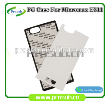 sublimation heat transfer plastic blank diy cell phone case cover skin for SFP-Micromax Canvas Nitro2 E311