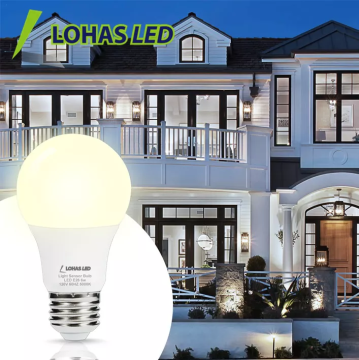 LOHAS Factory 6W A19 LED Light Bulb - Non-Dimmable, 500lm, 3000K/5000K, Warm/Cool White with Night Light Sensor