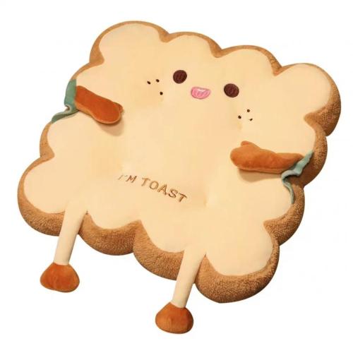 Plush toast cushion thickened floor cushion for students