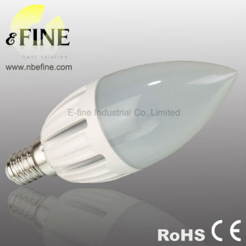 LED candle bulb 3W E14 led lamp C35 aluminum lamp body
