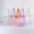 Stor tydlig transparent för sommaren PVC Beach Bag