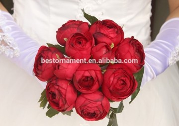 Silk Posy Roses Wedding Bridal Rose Bouquet