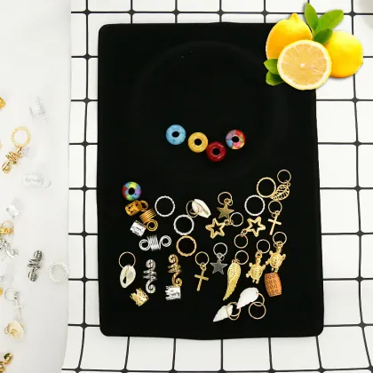 Gemstone Crystal Loc Jewelry Beads For Braids Twist Dreadlock Hair Accessories Crown Loc Dreadlock Beads Hair Rings For Braids