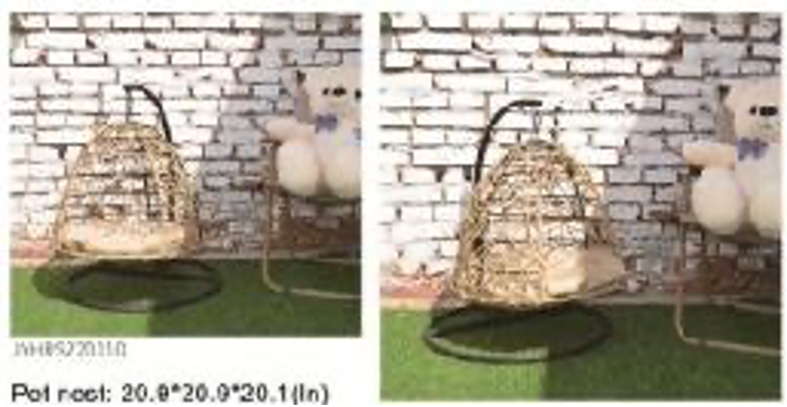 pet bamboo woven hanging chair