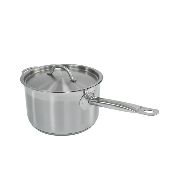 Stainless steel cauldron with handle