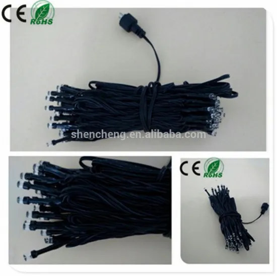 led christmas string lights facoty wholesale holiday black wire decoration light christmas