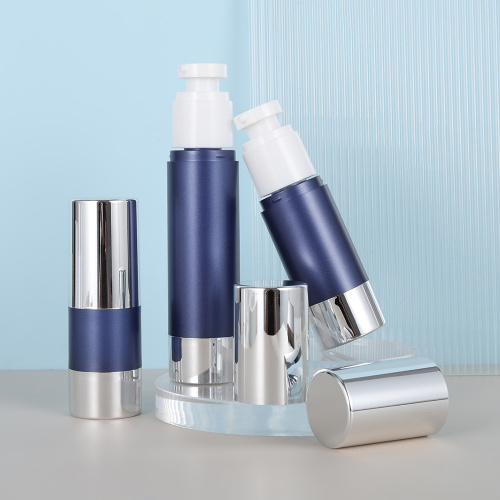 Travel-friendly airless bottle for cosmetics liquids