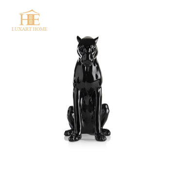 Wholesale Black Dog Fiberglass Body Model for Pet Home Decor