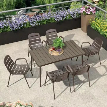 Wholesale Outdoor Patio Coffee Shop Tables and Chairs Furniture Set