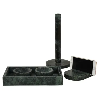 5pcs Blue Marble Tableware Set