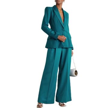 Official Lady Lapel Solid Professional Women's Two-Piece Business Suit