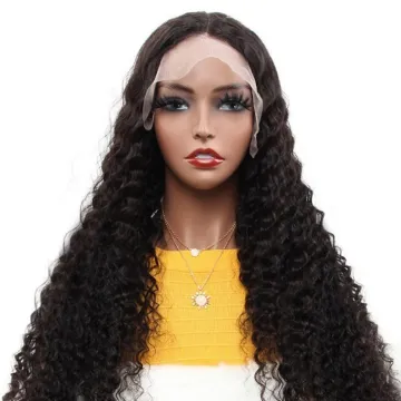 Deep Wave 13x4 Transparent Lace Wig Wholesale Brazilian Hair HD Lace Front Wig,Virgin Cuticle Aligned Human Hair Full Lace Wig